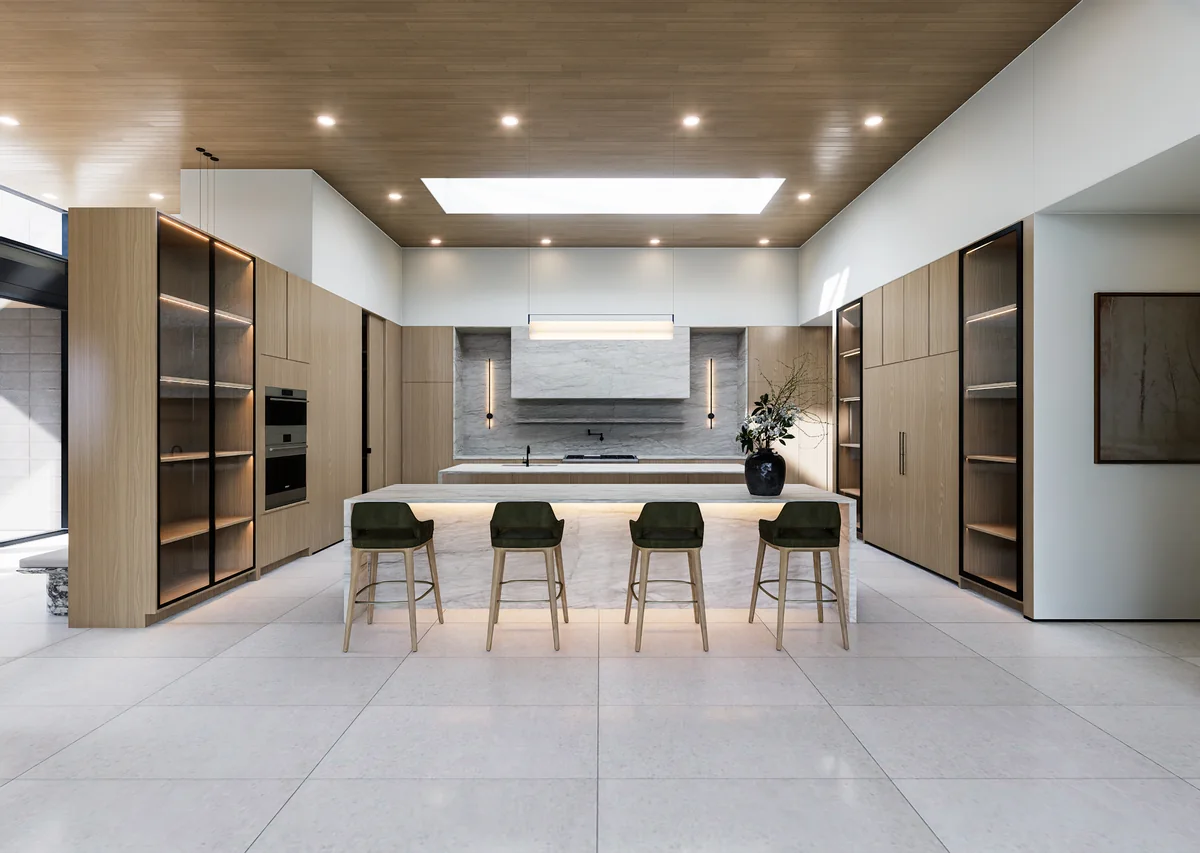 Architect's rendering of the Hedgehog kitchen